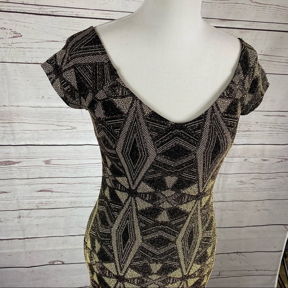 PAPAYA spandex night out sparkly mini dress Sz L - Picture 6 of 14